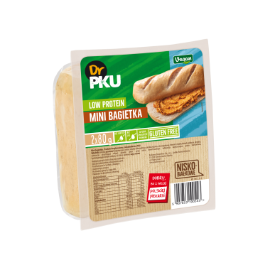 DR PKU Low-protein Mini baguette. Gluten-free 2x80g