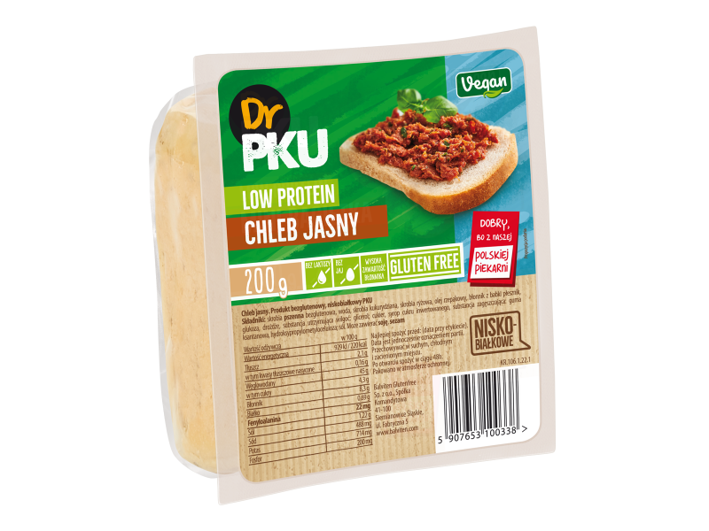 DR PKU Low-protein white bread. Gluten-free 200g