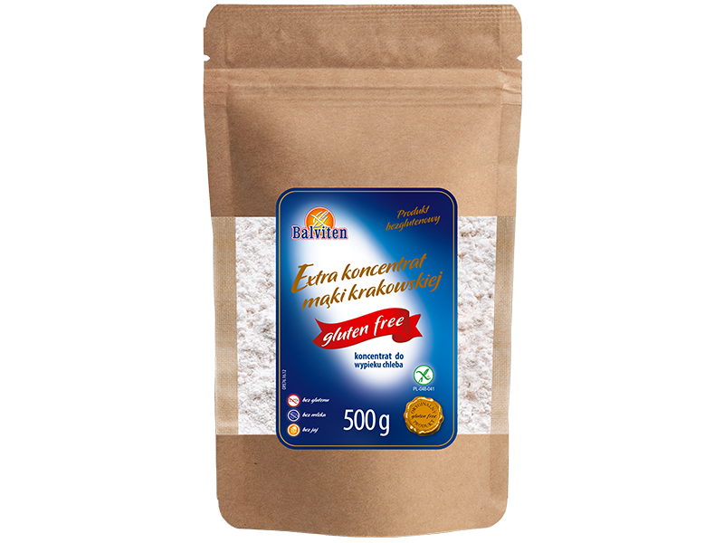 Extra koncentrat mąki krakowskiej 500g. Produkt bezglutenowy